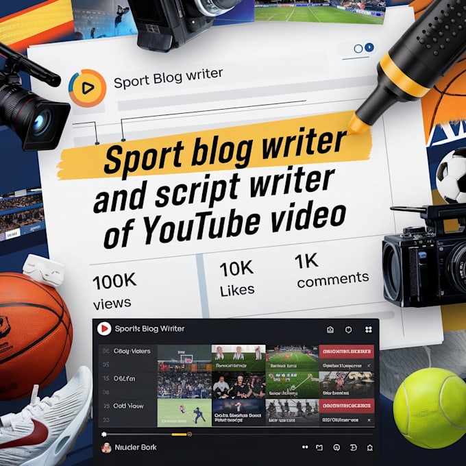 Gig Preview - Write sports blogs, article and youtube video script writing