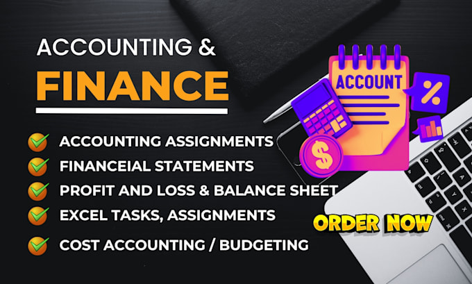 Gig Preview - Do accounting and finance tasks projects assignments using excel spreadsheet