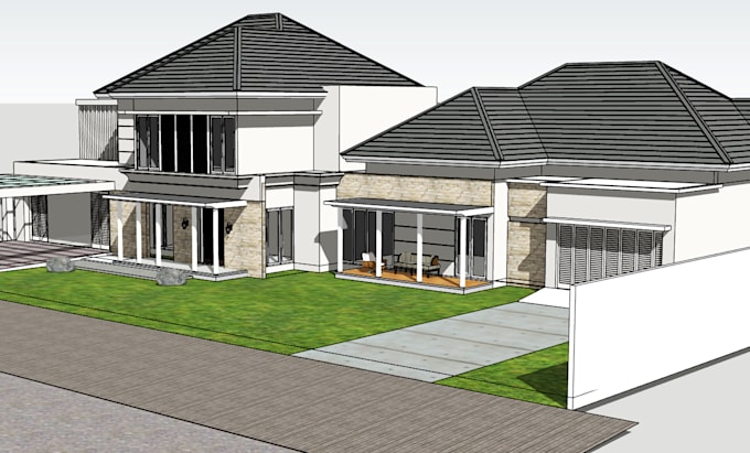 Gig Preview - Do 3d architectural house modeling and rendering in sketchup