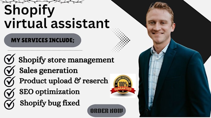 Gig Preview - Be your shopify virtual assistant and store manager