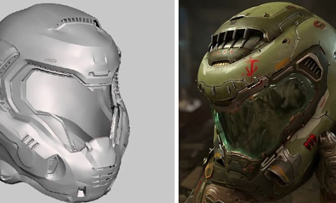 Gig Preview - Create 3d model of 3d helmet 3d armor ready for 3d printing