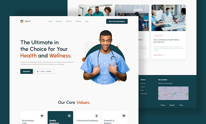 Gig Preview - Design medical, doctor, hospital and healthcare website