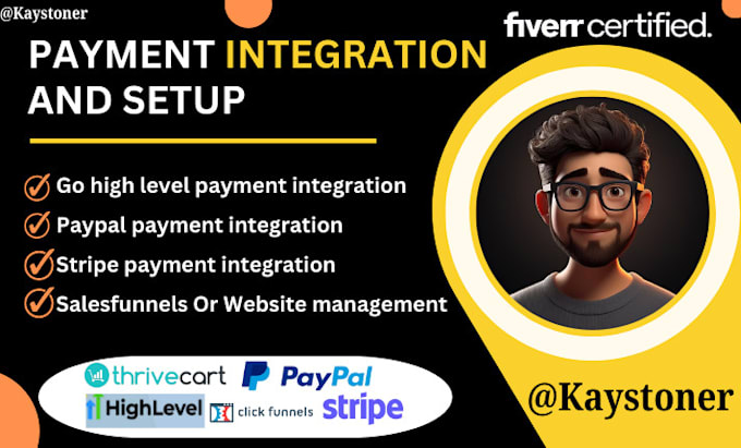 Gig Preview - Do stripe,paypal payment for gohighlevel, checkout API integration, error fix