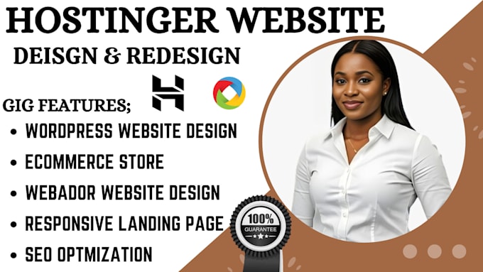 Gig Preview - Build hostinger website design redesign hostinger website webador website design