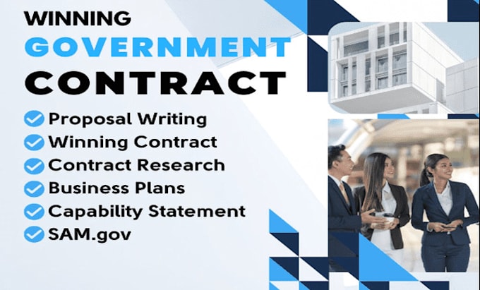 Gig Preview - Construct government contract bid proposals,find rfp, cage code and sam gov