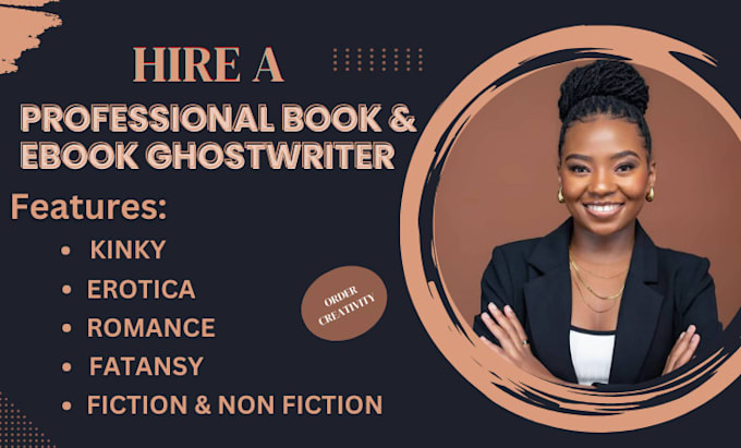 Gig Preview - Be your ebook ghostwriter, fiction, romance, erotic story,fantasy,childrens book