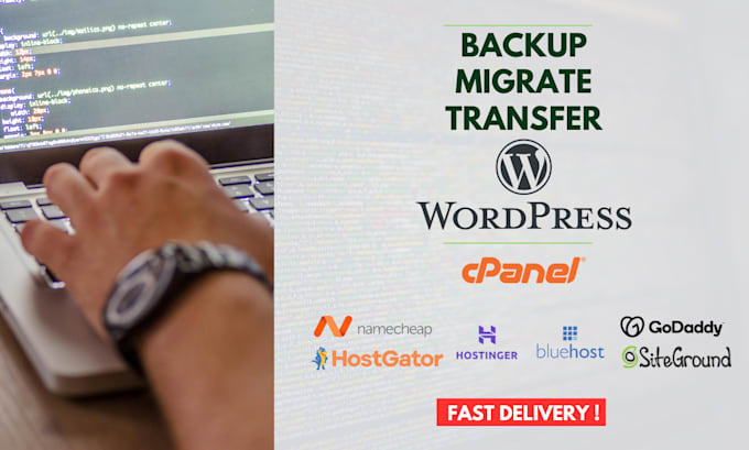 Gig Preview - Backup, migrate, and securely transfer your wordpress website in 8 hours