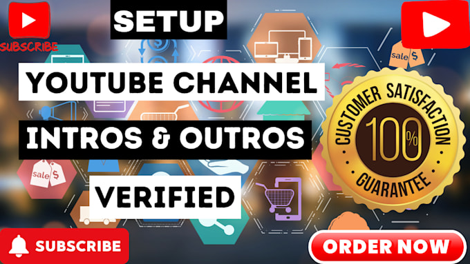 Gig Preview - Expertly create setup youtube channel with logo art intro outro and thumbnail