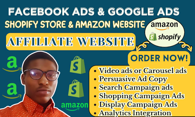 Bestseller - setup facebook ads, google ads for shopify store amazon affiliate website