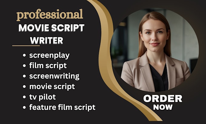 Gig Preview - Write your movie script, screenplay, tv series, short script, script writing