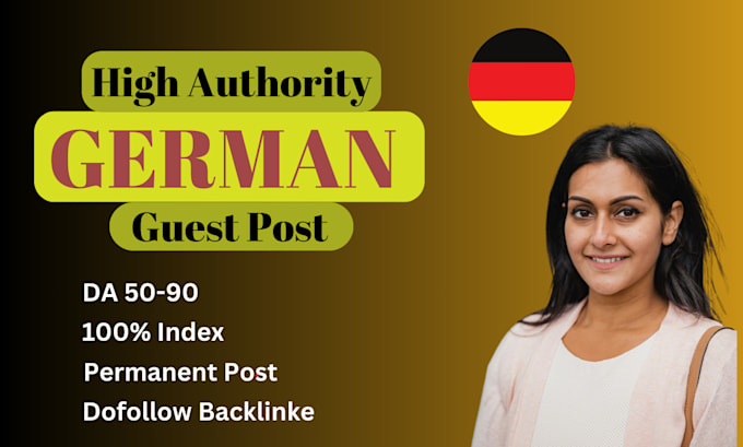 Gig Preview - Provide german backlinks with high authority guest post