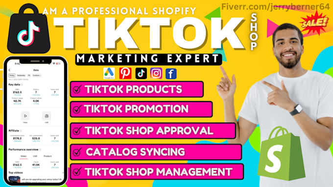 Gig Preview - Do tiktok shop, tiktok products setup, tiktok ads, manage shop, tiktok marketing