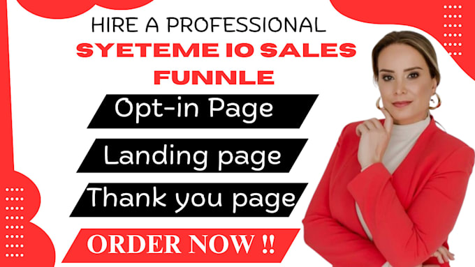 Bestseller - build systeme io sales funnel,systeme io landing page or sales page,wix website