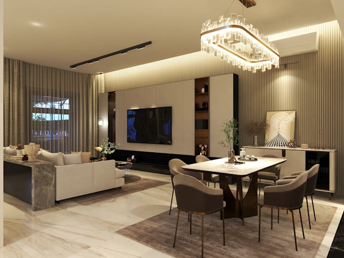 Gig Preview - Do realistic 3d interior design and render for your property listing