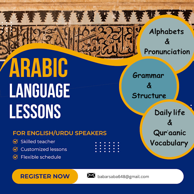 Gig Preview - Your arabic language tutor, teacher with customize lessons