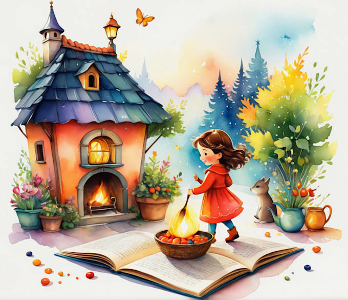 Bestseller - illustrate children story book illustration watercolor