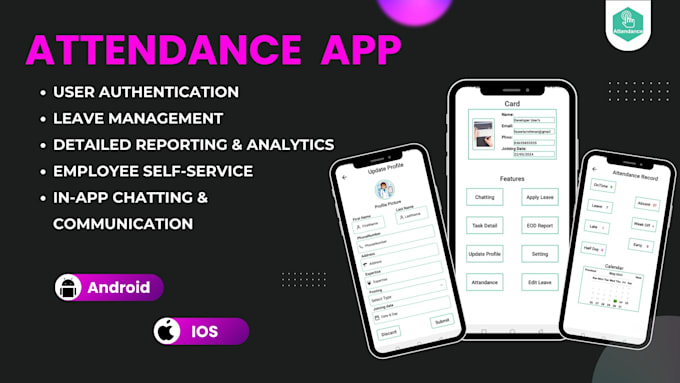 Gig Preview - Do make attendance app for any specific institute for android and IOS