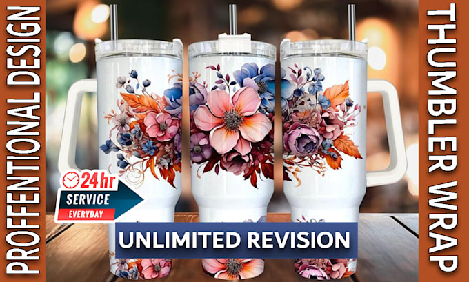 Bestseller - design tumbler wraps with 2d, 3d illustrations