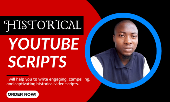 Gig Preview - Write history videos youtube scripts