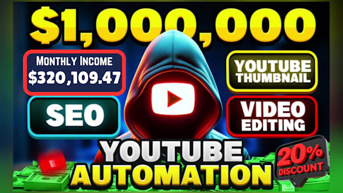 Gig Preview - Do automation cash cow youtube, cash cow videos, cash cow, cash cow channel