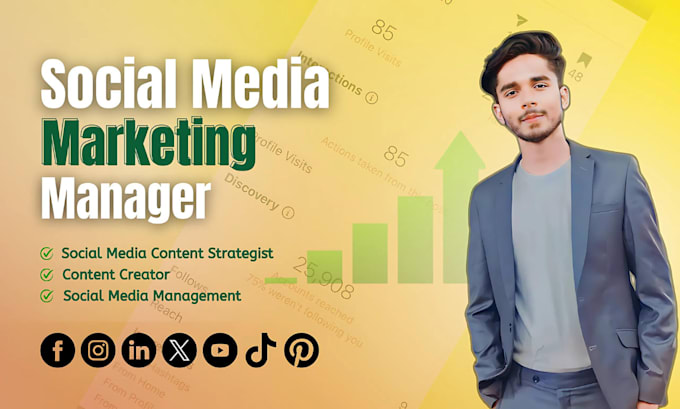 Gig Preview - Be your social media marketing manager, content strategist and content creator