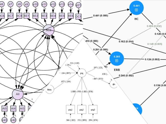 Gig Preview - Perform structural equation modeling SEM and factor analysis