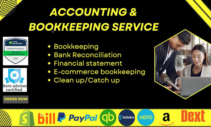 Bestseller - do ecommerce bookkeeping, bank reconciliation in quickbooks and xero