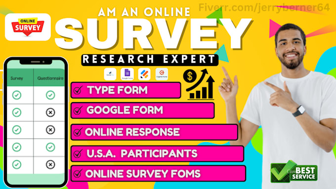 Gig Preview - Design and customize online survey form, quiz, pdf form, USA 500 respondents