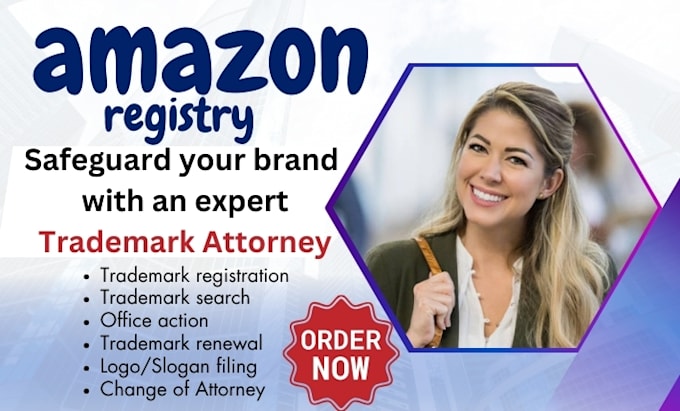 Gig Preview - Be your attorney for trademark registration and search at uspto for amazon brand