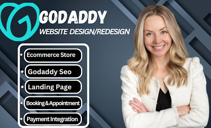 Gig Preview - Do godaddy website design, godaddy website redesign,  godaddy website redesign