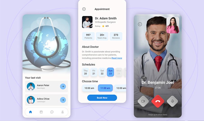 Gig Preview - Do telemedicine app, doctor app, pharmacy app, medical app like babylon health