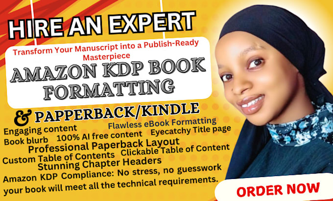 Bestseller - do book formatting for amazon kdp and kindle ebook formatting