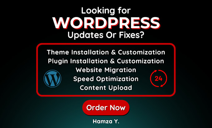 Gig Preview - Update wordpress website and make wordpress changes, edits and customization