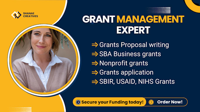 Gig Preview - Grant proposal writing sba business grants sbir usaid nihs grants application