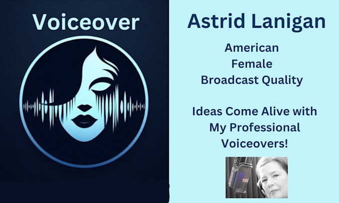 Gig Preview - Record a unique american female voiceover