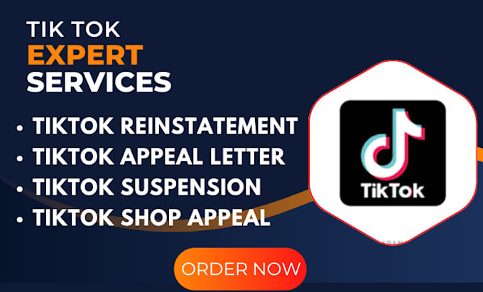 Gig Preview - Do tiktok appeal reinstatement shop appeal and write tiktok store appeal letter