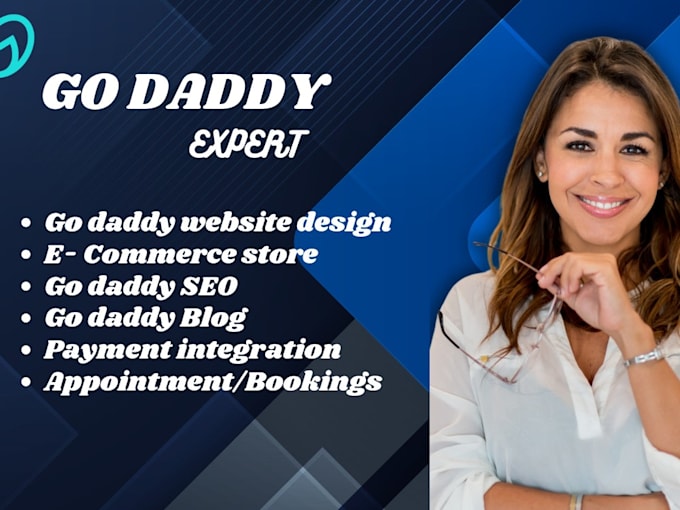 Gig Preview - Godaddy website design, godaddy website redesign, godaddy ecommerce website