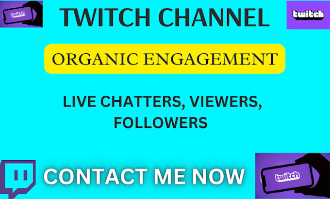 Gig Preview - Boost your twitch channel to have live viewers and chatters