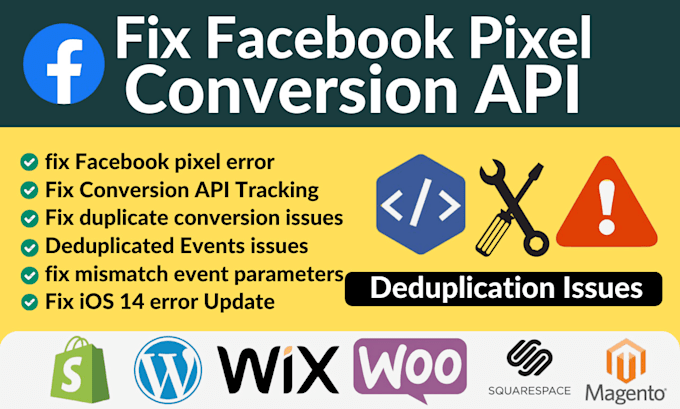 Gig Preview - Fix facebook pixel conversion API shopify for ga4 ecommerce tracking with GTM