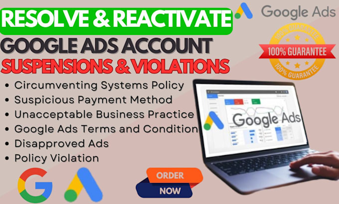 Gig Preview - Do google ads account suspension resolution and campaign optimization