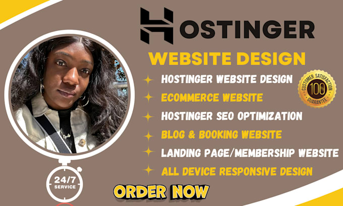 Gig Preview - Hostinger website design hostinger website redesign do design hostinger website