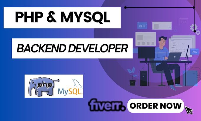 Gig Preview - Develop your website backend with PHP and mysql with API