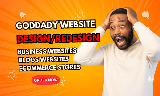 Gig Preview - Create godaddy website with godaddy builder or wordpress