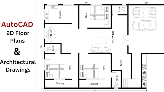 Bestseller - do professional 2d floor plans architectural drawings