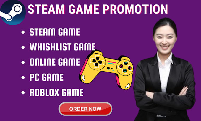 Gig Preview - Steam game promotion to increase your steam game visibilities and wishlist