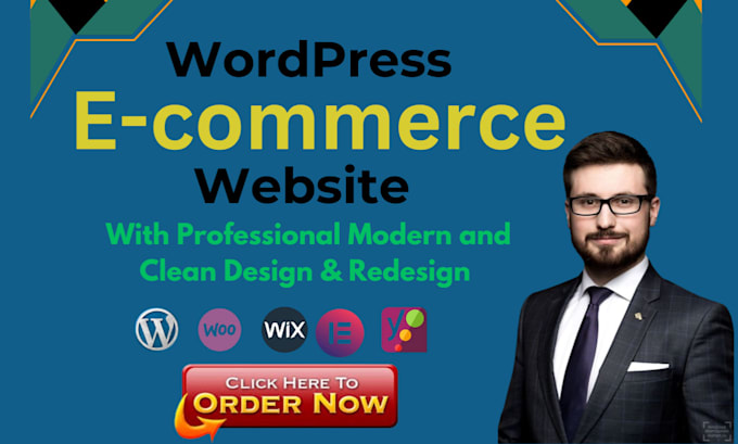 Gig Preview - Design professional ecommerce business website using wordpress and woocommerce