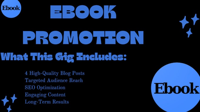 Gig Preview - Do profitable organic promotion for your ebook through 4 targeted blog posts