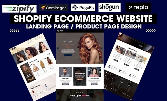 Gig Preview - Design shopify one product store or landing page using pagefly, gempages, shogun