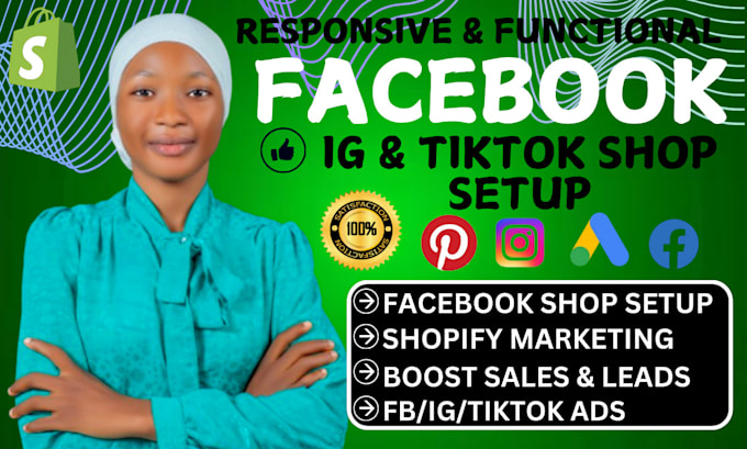 Gig Preview - Setup facebook shop, tiktok shop instagram shop tiktok shop or shopify marketing