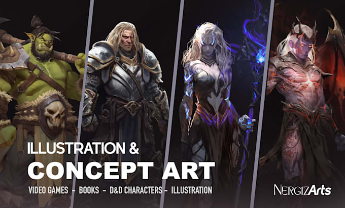 Bestseller - create amazing fantasy character concept art, digital art